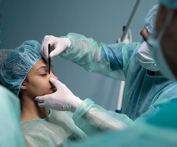 vista-lateral-medico-revisando-al-paciente-antes-rinoplastia