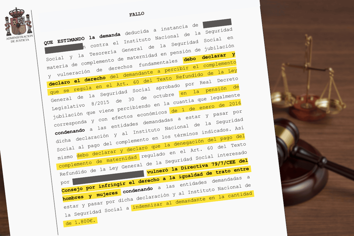 Jubilación en 2015 y complemento de paternidad